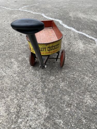 Vintage walt disney Fess Parker davy crockett tin western prairie wagon J14 - Picture 3 of 6