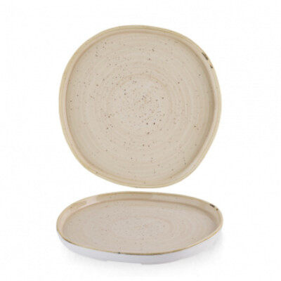 Churchill STONECAST Organic Walled Plate Nutmeg Cream Teller Porzellan Ø 25,5 cm