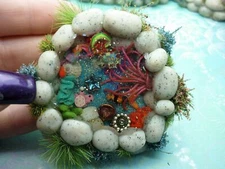 Handcrafted Reef Rock Pool Fish Pond Miniature Accessory for Fairy Gardens