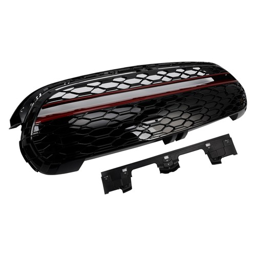 GP-Style Gloss Black Red Trim Front Grille Fit Mini Cooper F55 F56 F57 2014-21 E - Picture 11 of 12