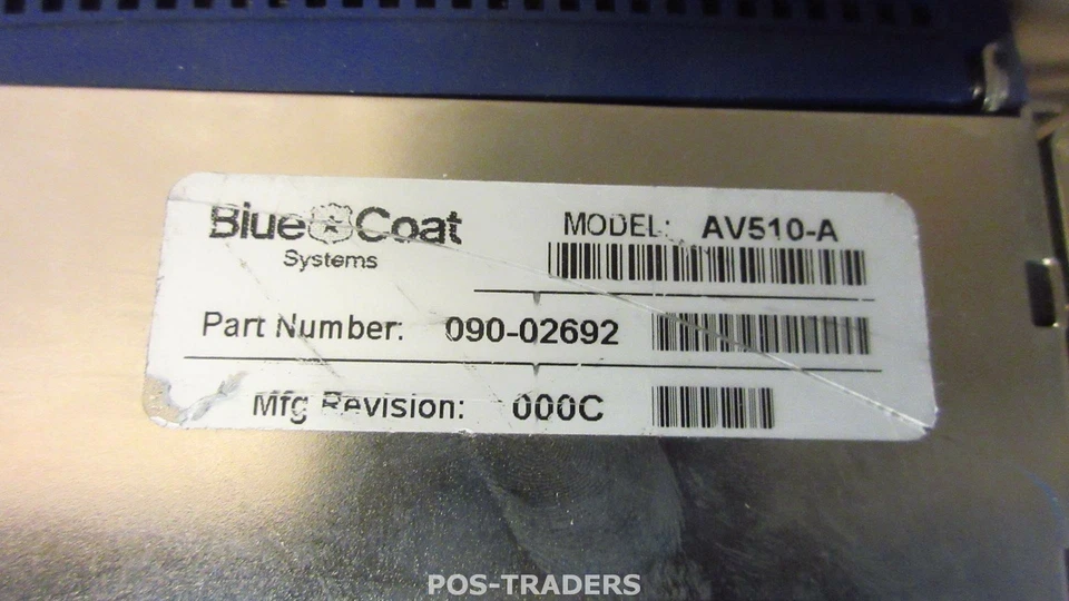 Blue Coat AV510 Network Security Appliance AV510-A Firewall Server INCL 1X 80GB - Image 4 of 4