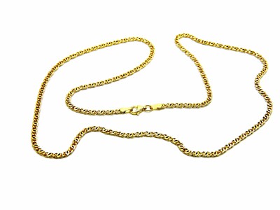 Collier Homme En Or Jaune 18K PEGASO - Chaîne « Tigre » Pinçée 50 Cm - Neuf Avec étiquettes