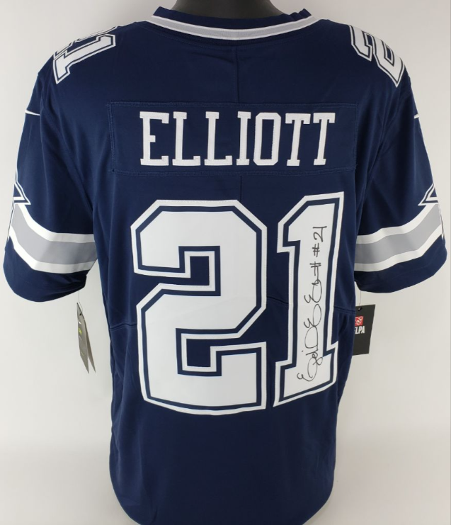 Ezekiel Elliott Autographed Signed Dallas Cowboys / Nike NFL Jersey (Beckett) 
