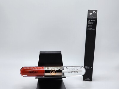 Kiko Milano - Unlimited Double Touch 107 Cherry Red Liquid Lipstick 2 Step