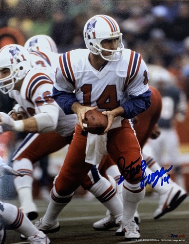 Steve Grogan New England Patriots Quarterback Autographed 8x10 Pose #4 - 第 1/1 張圖片