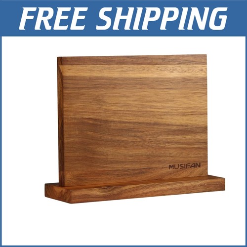 Stylish Non-Slip Magnetic Knife Holder - Acacia Wood Kitchen Display Stand