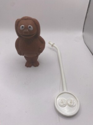 Rowlf Stick Puppet Fisher Price Vintage Muppet Show Players 3.5 inch