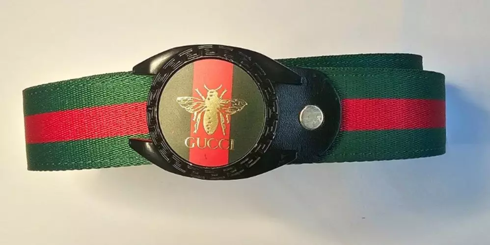 Ceinture Web Gucci Bee : vert & rouge très doucement utilisé !