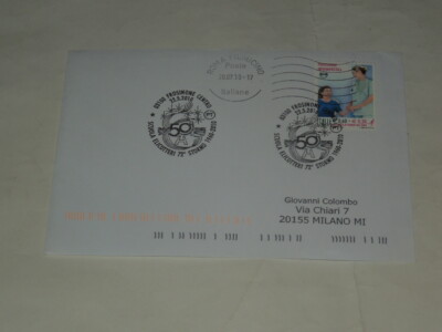 SPECIAL CANCELLATION ENVELOPE-03100 FROSINONE CENTRO 22.5.2010 -50°ANNIV.SCHOOL HELICOPTER