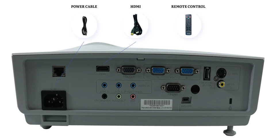 4K DLP Projector 3600 Lumens for Home Theater Games 3D 2160p HDMI w/Bundle 🍿 - Image 3 of 4