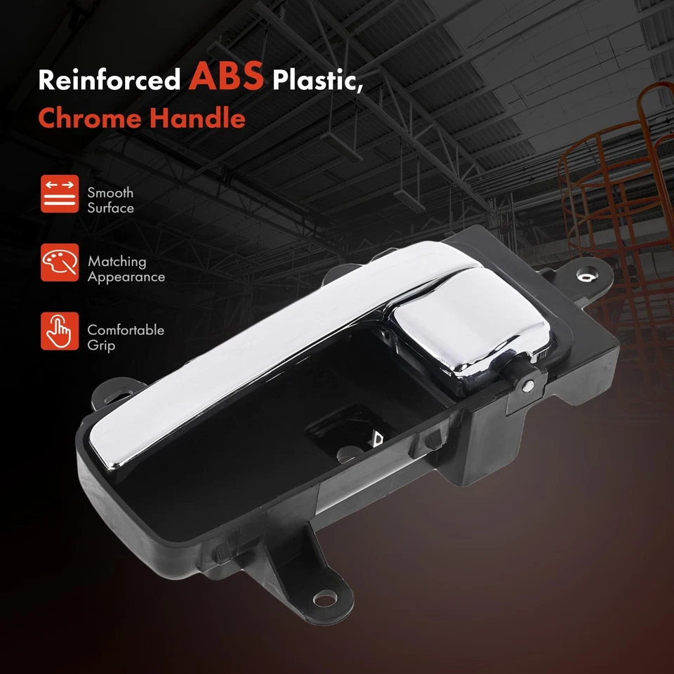 Manija de puerta interior delantera/trasera izquierda negra y cromada para Nissan Máxima 2006-2008 Foto 3 de 4