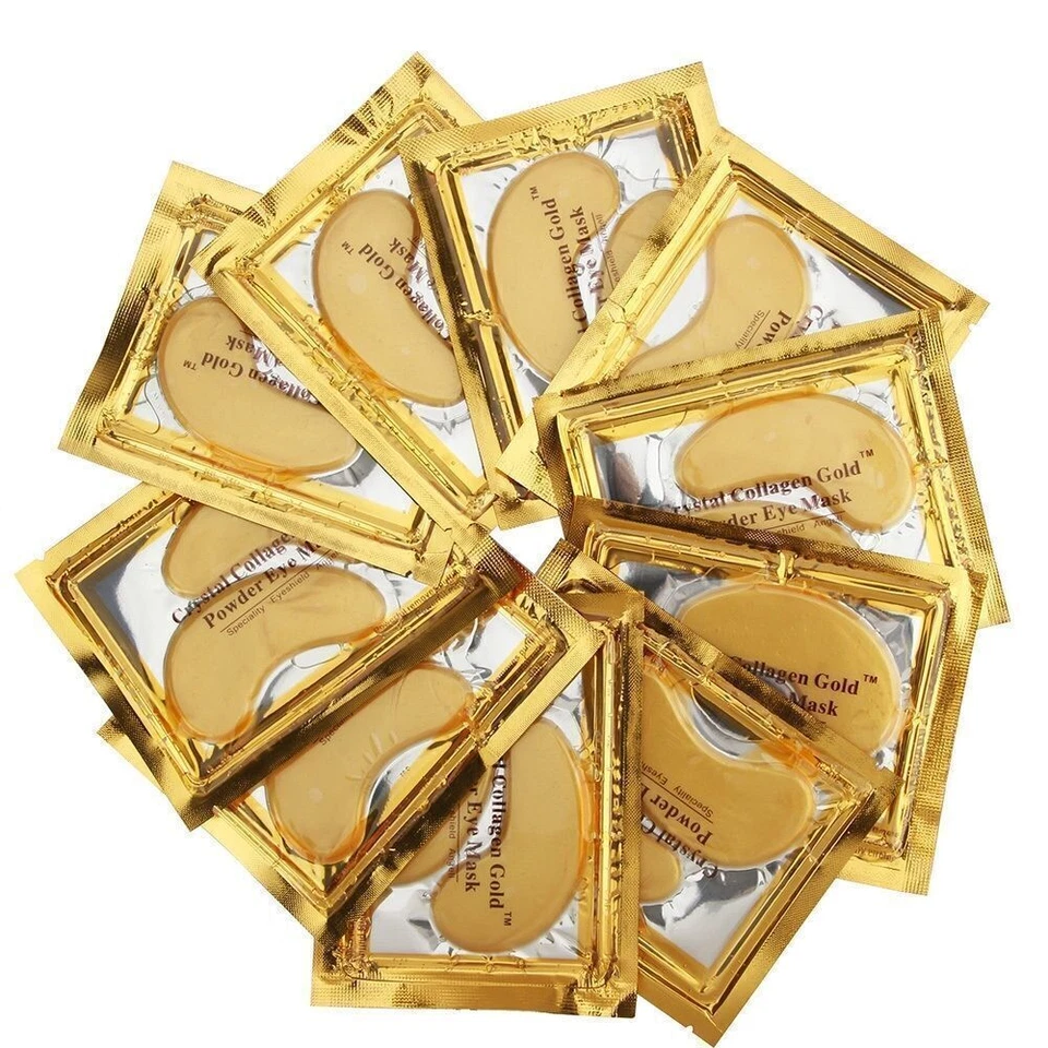 1-200pcs 24k Gold Eye Collagen Aging Wrinkle Under Crystal Gel Patch Anti Mask - Image 4 of 4