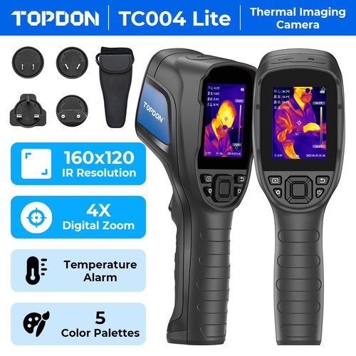 TOPDON TC004 Lite Warmtebeeldcamera, draagbaar, met IR-resolutie