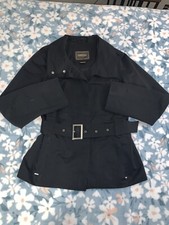 Geox. Respira Breathable Jacket. Button Front W/ Wrap Tie. Sz 8