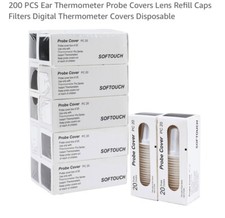 200 Counts Ear Thermometer Probe Covers Lens Filters Refill Caps