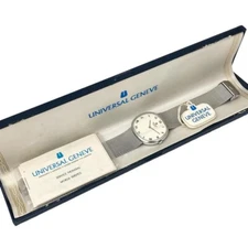 842125 WHITE SHADOW UNIVERSAL GENEVE Men's Manual Winding Watch Unused