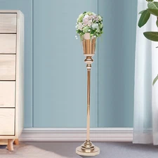 10Pcs Trumpet Vase Wedding Centerpiece Flower Stand Vintage Metal Flowers Decor