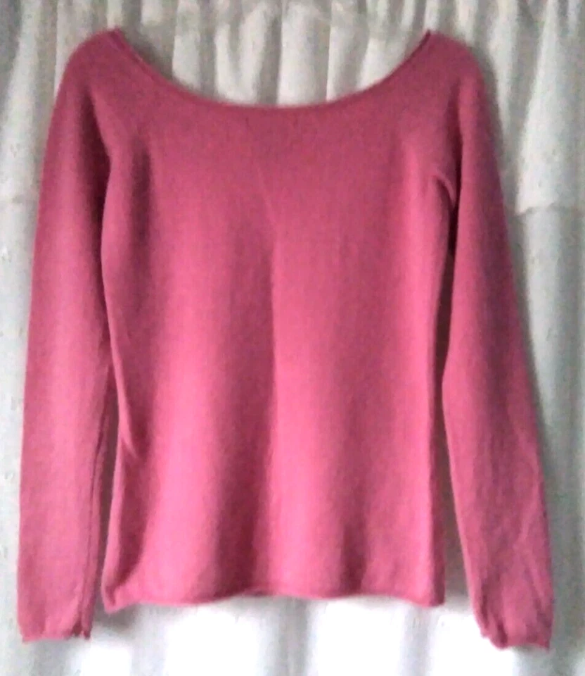 Suéter de cachemir rosa salmón Willi Smith para mujer talla M Foto 2 de 4