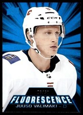 2018-19 Upper Deck Fluorescence Blue Juuso Valimaki /50 Calgary Flames #F-21
