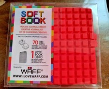 New WAFF Soft Book Creative Journal with 70 Alphabet Cubes Mini Combo RED