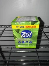 Pack of 2 Zest Soothing Aloe Deodorant Bar Soap  - 3.2 oz Bars Rinses Germs Away