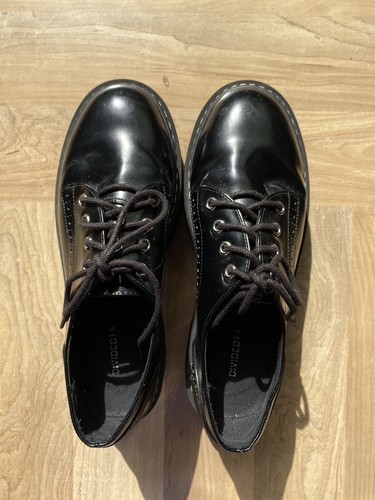 black platform shoes size 4 Faux 