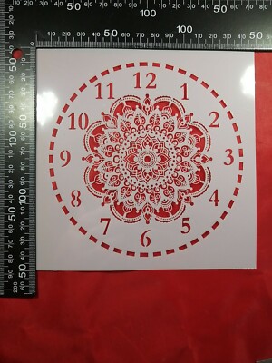 6x6 Mandala Uhr Wiederverwendbar Schablone Kartenherstellung Scrapbooking Airbrush Farbe Kunst #4