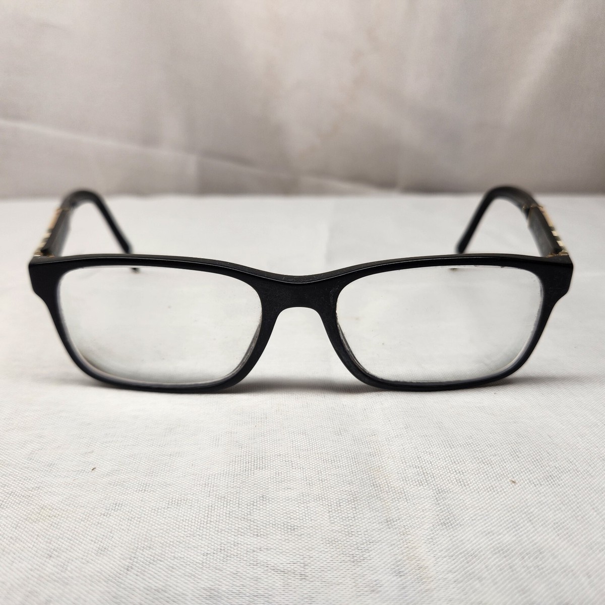 Burberry Glasses FRAMES ONLY Black Acetate Nova Check Plaid 