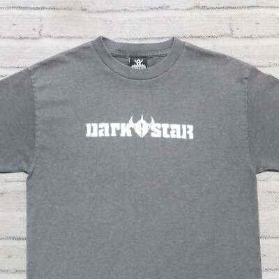 Vintage Dark Star Skate Tshirt Tee Size M S Grey Skateboard Made