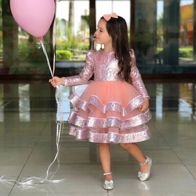 Princess Girls Bridesmaid Dress Baby Flower Kids Party Tiered Wedding  Dresses | eBay
