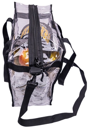 2 Clear Transparent Tote Bags PVC w Zipper Stadium Approved Sports Handbag Purse - Picture 7 of 10