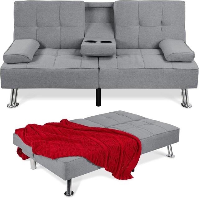 Best Choice Products Linen Modern Folding Futon
