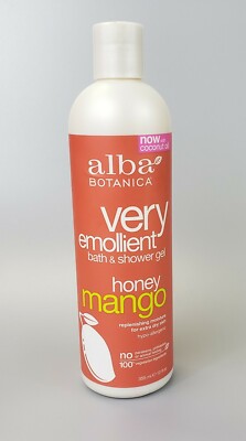 Alba Botanica Very Emollient Bath & Shower Gel Honey Mango 12oz