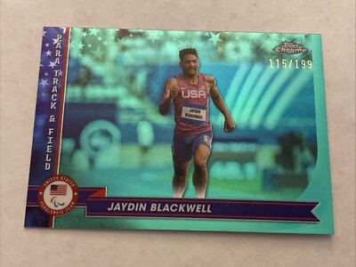 2024 Topps Chrome US Olympic Jaydin Blackwell Aqua Refractor #125/199
