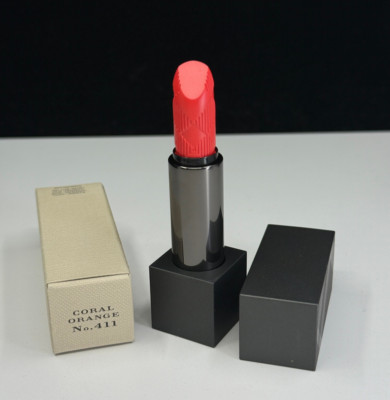 Burberry Lip Velvet Long Lasting Matte Lip Colour Coral Orange 411 0.12 oz NIB