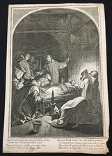 Francois Chauveau Engraving After Le Vie De St. Bruno Sueur Plate 21 Prayer 1660