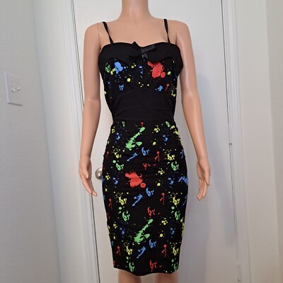 Dead Threads Goth M Dress Scene Dopamine Rainbow Paint Splatter Skull Colorful