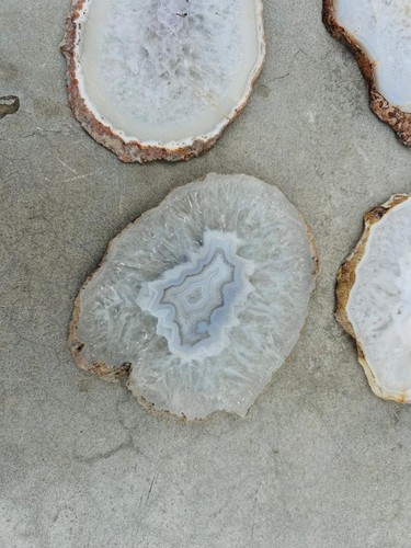 white agate coaster stone - Picture 10 of 10
