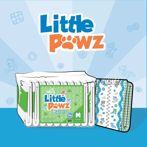 ABUniverse ABU Little Pawz Diapers -Pack of 10/Case of 40 ABDL Disposable Diaper