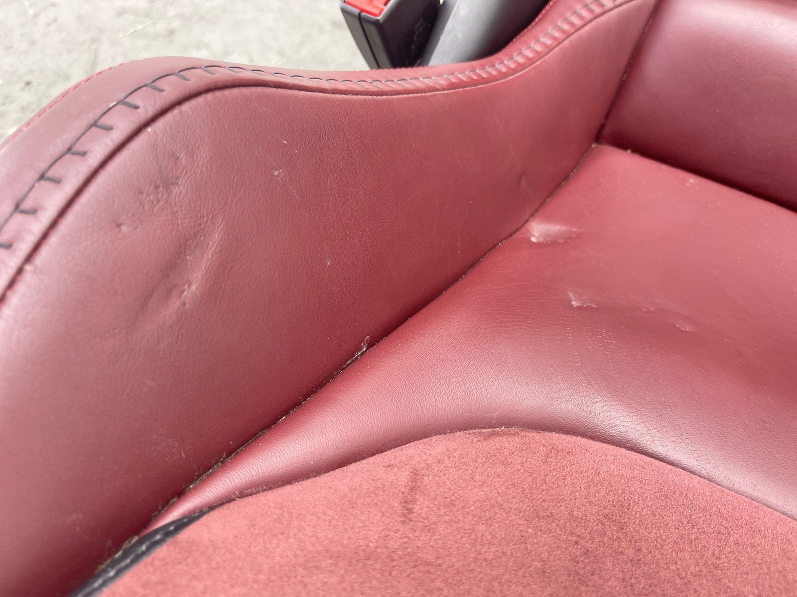2020-2023 MCLAREN GT FRONT LEFT SEAT BAROLO RED LEATHER/ALCANTARA OEM 2021 2022