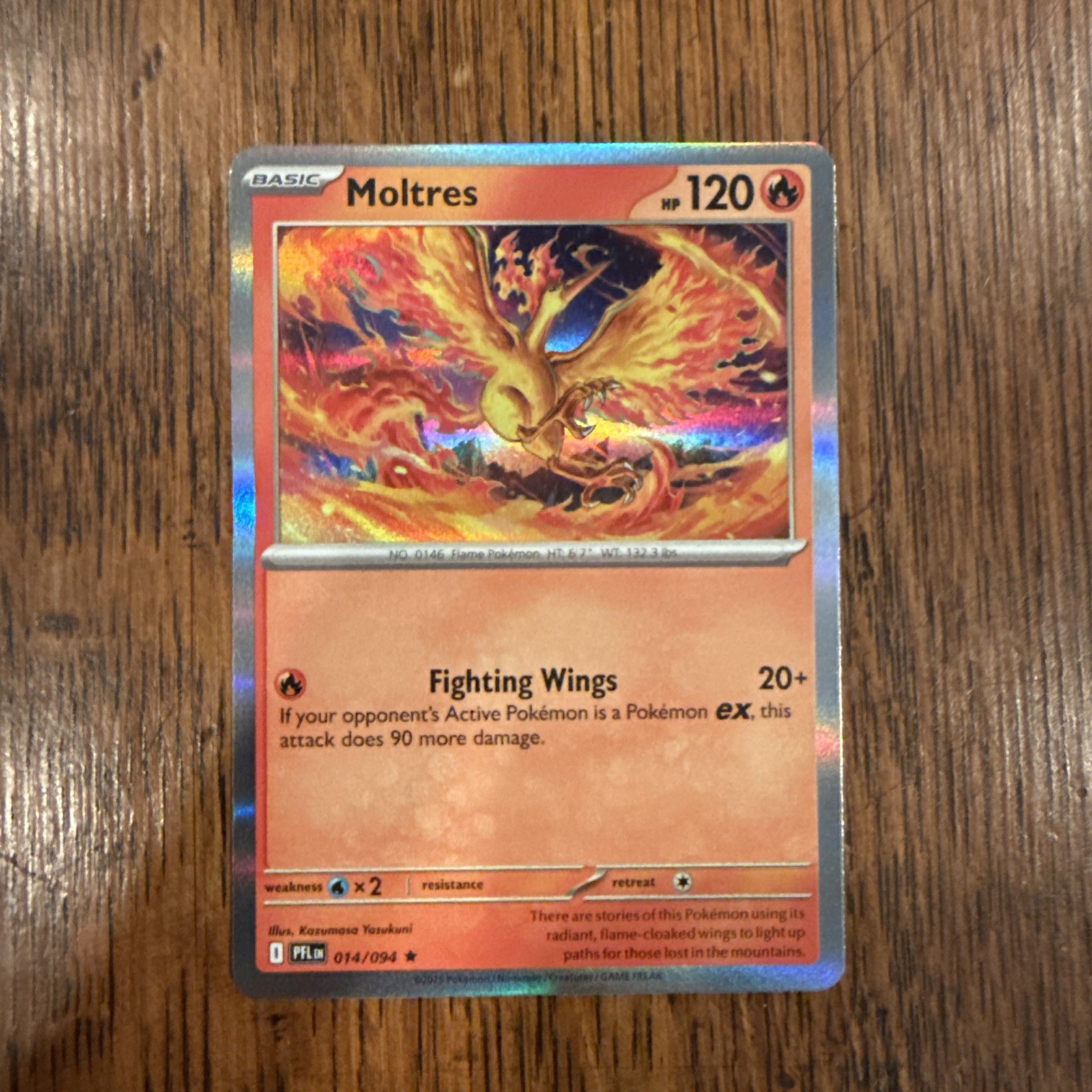 Moltres Phantasmal Flames Holo Rare 014/094 Near Mint Pokemon TCG