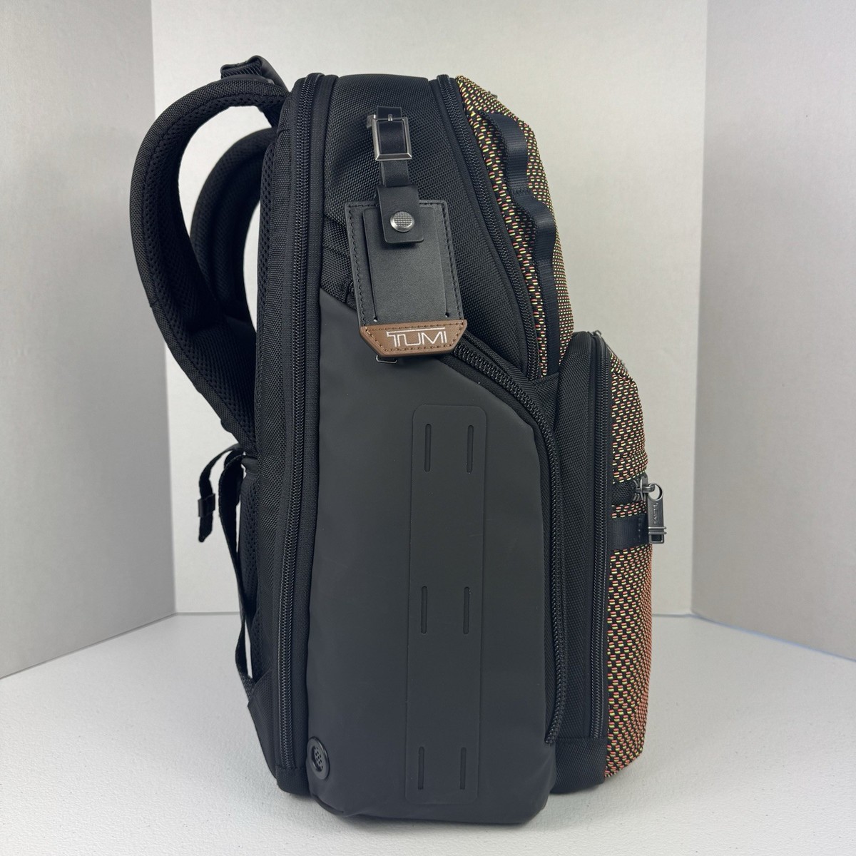 NEW TUMI Alpha Bravo Navigation Red Lime Backpack Triple Pocket