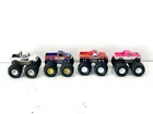 Lot of 4 Vintage Micro Machines Monster Trucks Off-Road Mini Vehicles