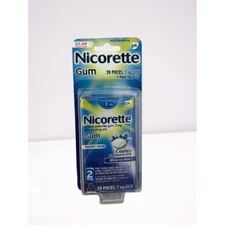 Nicorette Quit Smoking Gum by Nicorette, 2mg, 20 ct, White Ice Mint, EXJAN27
