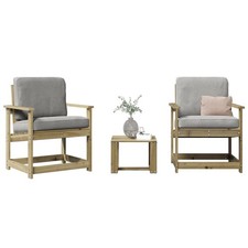 vidaXL Set Salotto da Giardino 3 pz in Legno Impregnato di Pino