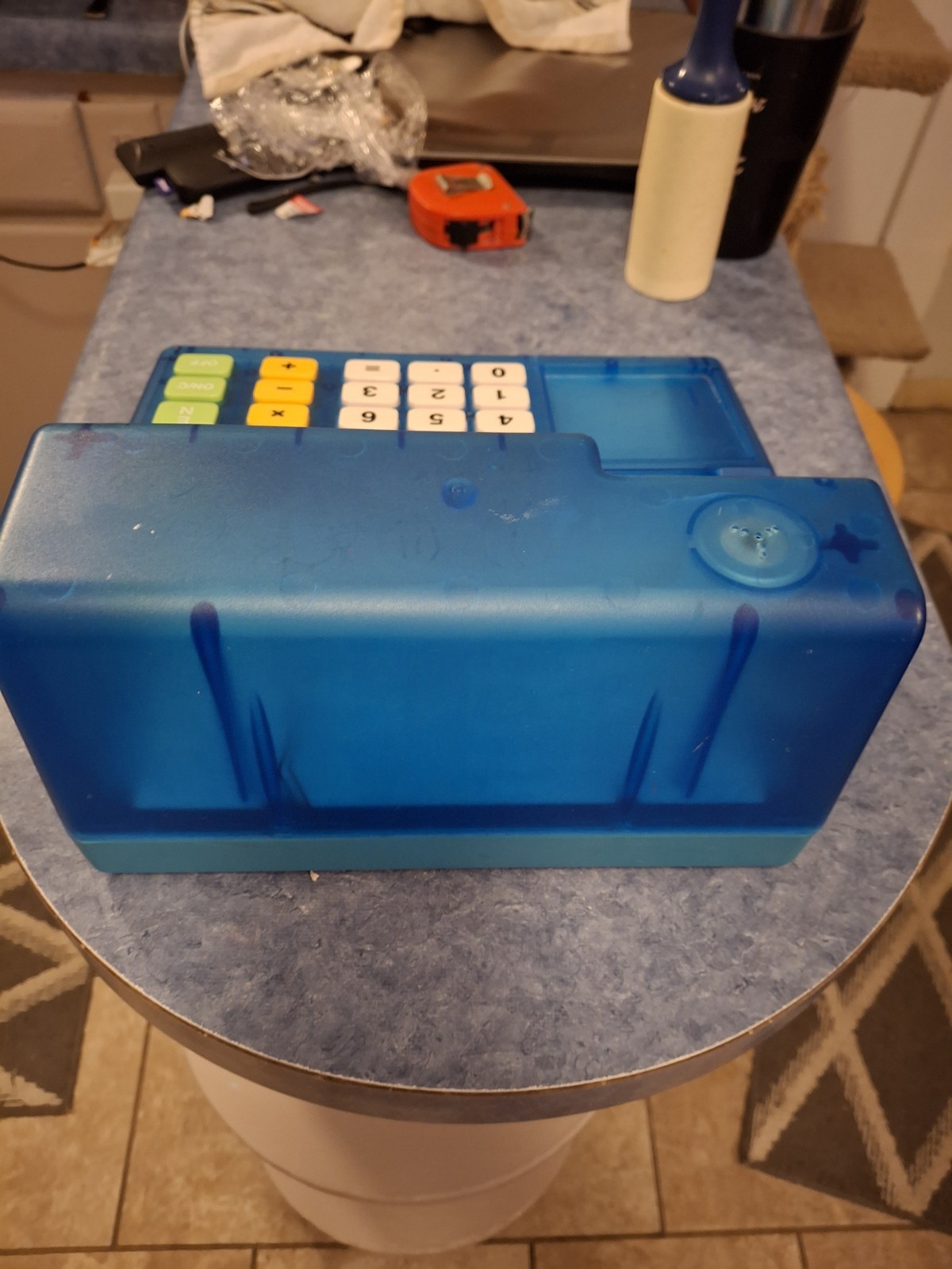 как выглядит Learning Resources Pretend Calculator Cash Register Ice Blue, Works Perfect фото