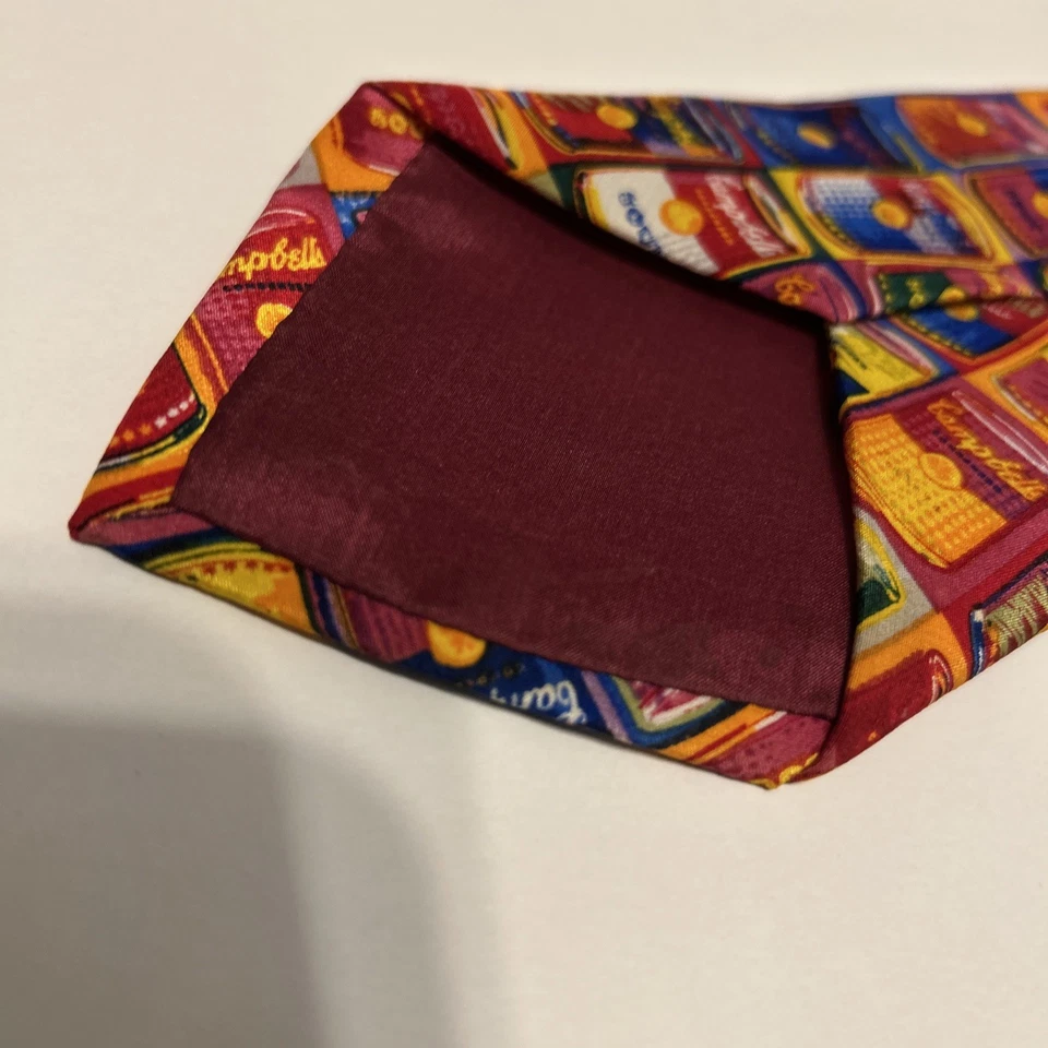 Vintage ACME Studios Gravata Masculina Campbell Sopa Multicolorida  - Imagem 4 de 4