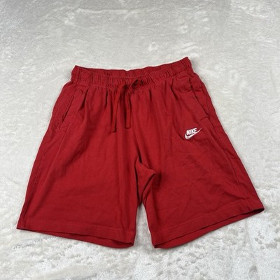 Nike NSW Club Mens Fleece Jersey Shorts Medium Drawstring Pockets Embroidered