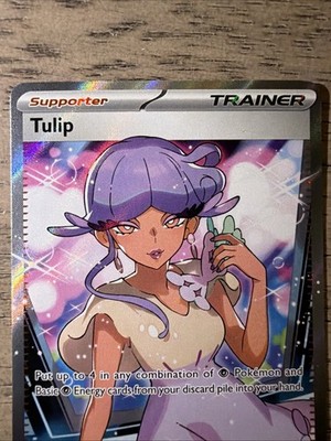 tulip full art pokemon card - 181/182 - Paradox Rift - Reverse Foil xxxTulip Supporter Tulip (244/182) [Scarlet & Violet: