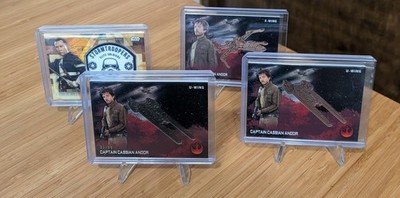 2016 Topps Star Wars Rogue One Medallion Lot Chirrut Gold /50 Cassian Andor /99